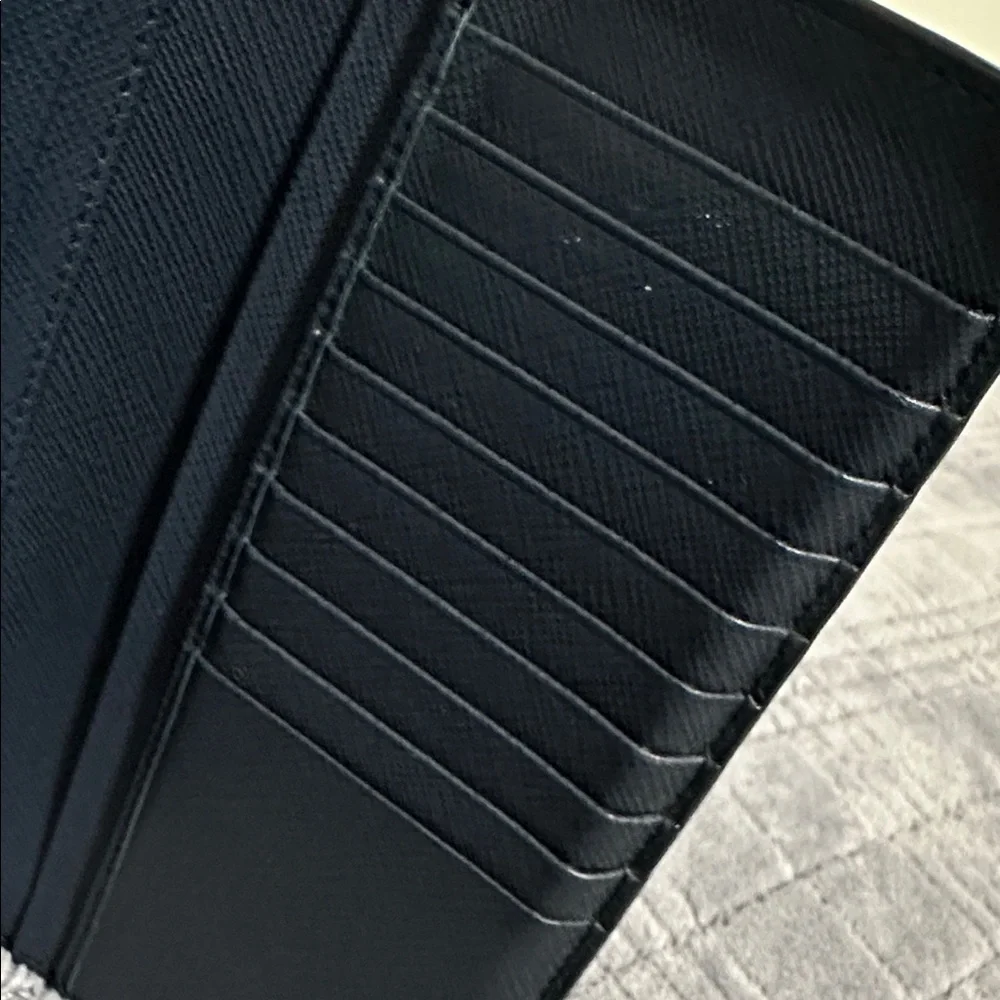 Prada Midnight Blue Leather Bifold Wallet